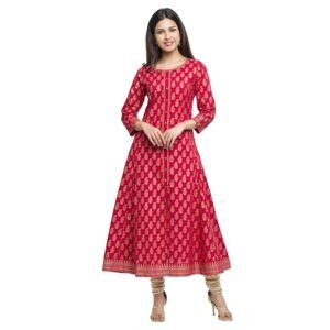 Yash Gallery Women's Cotton Relaxed Fit Anarkali Plus Size Gold Printed Kurta 4.0 4.0 out of 5 stars   (6,143)